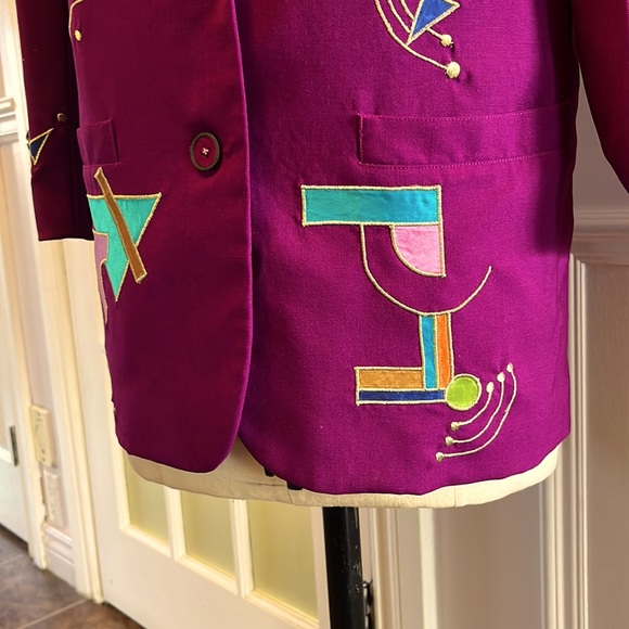 Domani 80’s vintage wool blazer - Picture 4 of 9